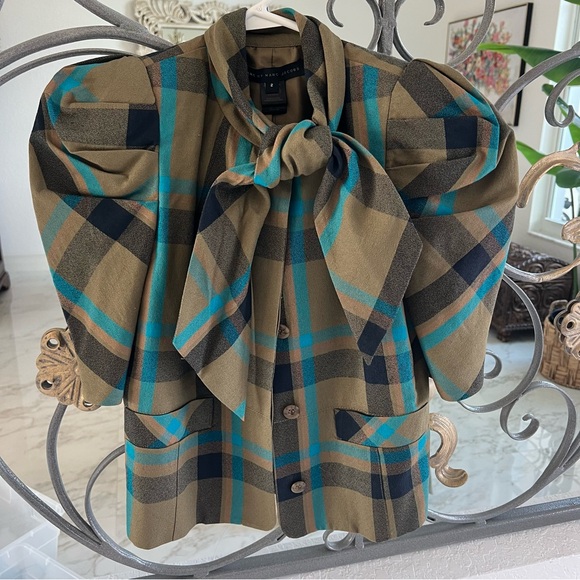 Marc by Marc Jacobs Olive & Blue Jacket Size 2 - Picture 6 of 9